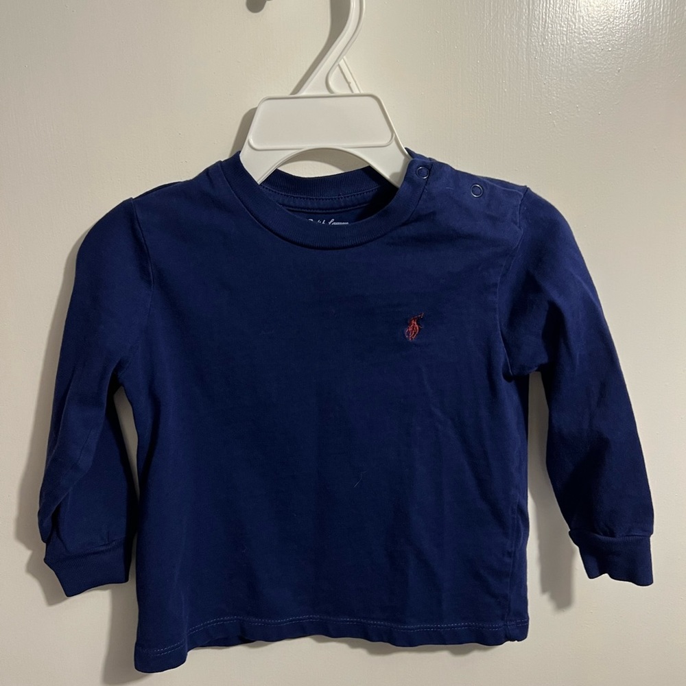 Baby polo Ralph Lauren long sleeve shirt with neckline buttons